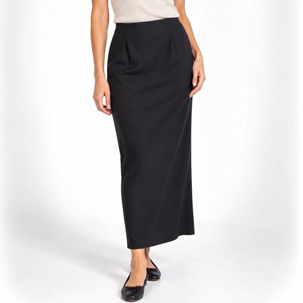 Evan-Picone Women's 14 Black Long Maxi Pencil Skirt Fully Lined Career Wear